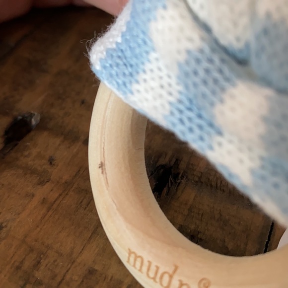 4/$10! Mudpie Wooden Ring Bunny Teether - Picture 4 of 4